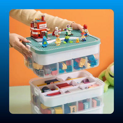 3-Layer Stackable Storage Bin with Lid