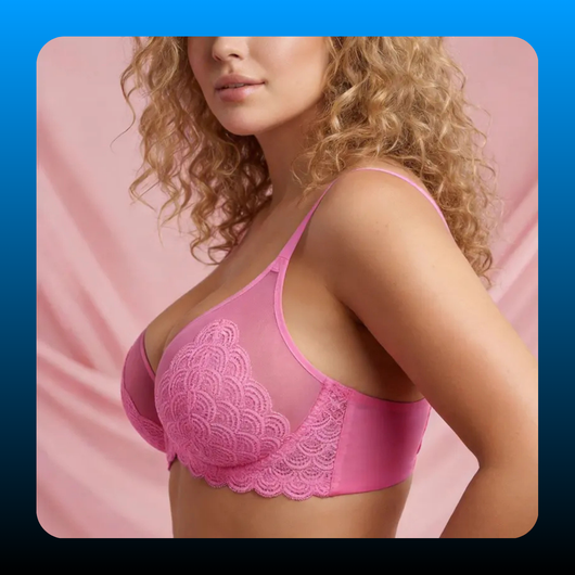 Mermaid Scales Lace Plus Size Minimizer Bra