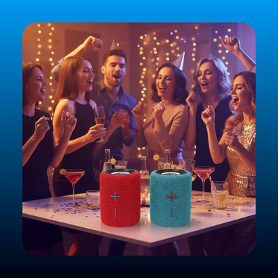 Portable Bluetooth Speaker with Magnetic 2-in-1 Design