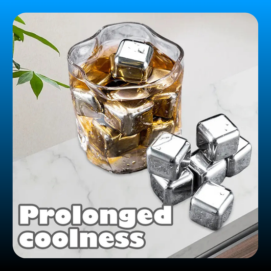 Metal Reusable Ice Cubes (8 Pack)