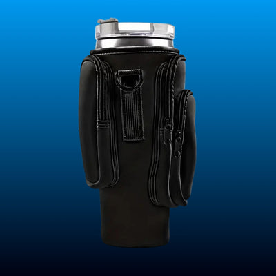 Neoprene Water Bottle Carrier with Pockets