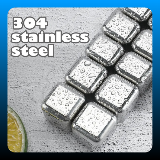 Metal Reusable Ice Cubes (8 Pack)