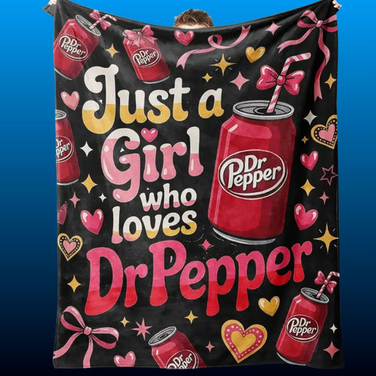 Soda Lover Cozy Flannel Throw Blanket