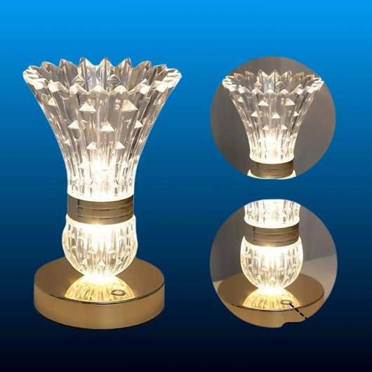 Crystal Vase Touch Table Lamp