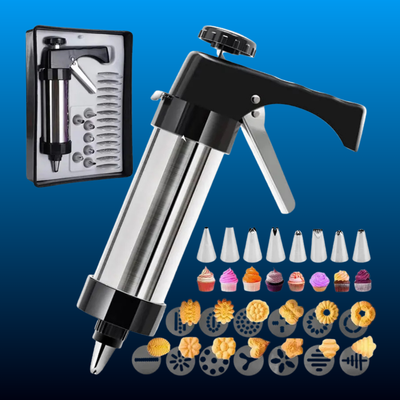 Stainless Steel Cookie Press Gun Kit