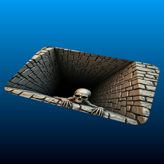 3D Illusion Skull Halloween Door Mat