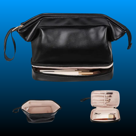 Toiletry & Makeup Bag with Brush Compartment