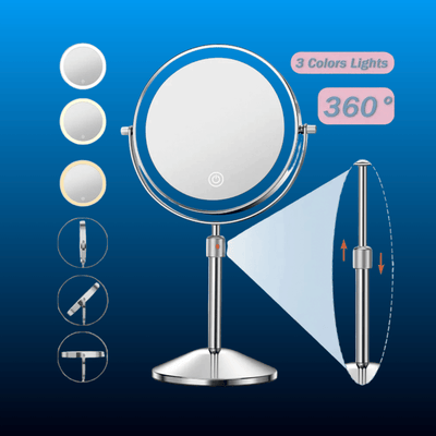Rechargeable LED Vanity Mirror, Double Sided
