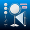 Rechargeable LED Vanity Mirror, Double Sided
