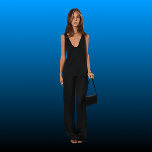 Satin Wide Leg Trousers