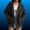 Oversized Faux Leather Jacket