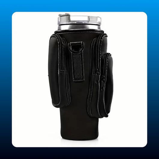 Neoprene Water Bottle Carrier with Pockets