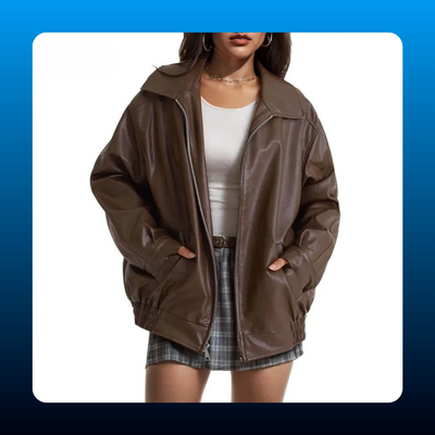 Oversized Faux Leather Jacket