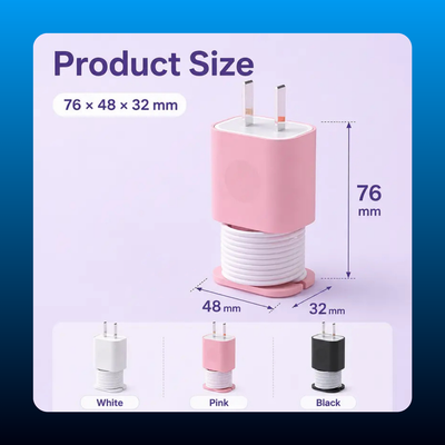 2 in 1 Silicone Charger Protector with Cord Wrap