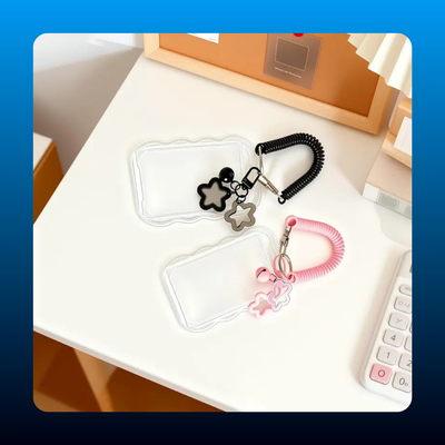 2-Pack Photo Card Holder Keychain