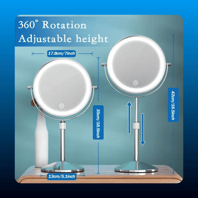 Rechargeable LED Vanity Mirror, Double Sided