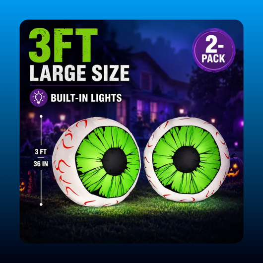 Light Up Inflatable Eyeballs (2 Pack)