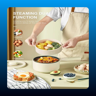 Multifunctional Electric Hot Pot with Steamer