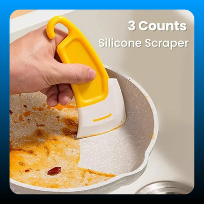 3 Counts Heat Resistant Silicone Scraper