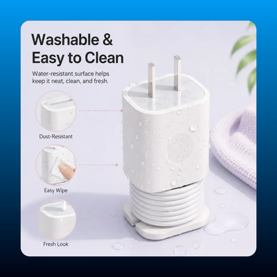 2 in 1 Silicone Charger Protector with Cord Wrap