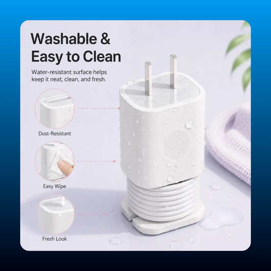 2 in 1 Silicone Charger Protector with Cord Wrap