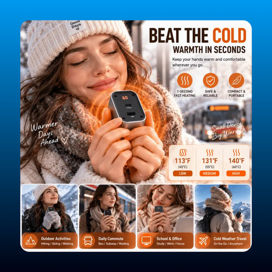 3-in-1 Hand Warmer and Desk Fan