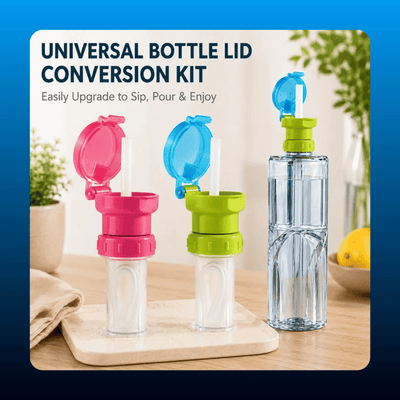Kids Water Bottle Straw Conversion Lids (2 Pack)