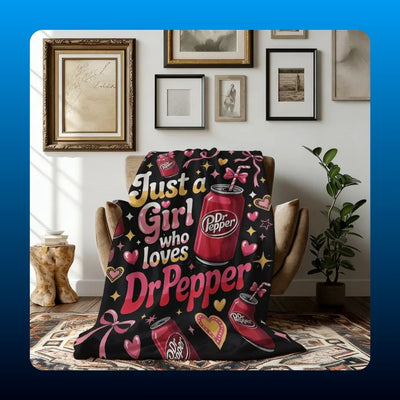 Soda Lover Cozy Flannel Throw Blanket