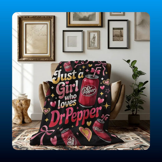 Soda Lover Cozy Flannel Throw Blanket