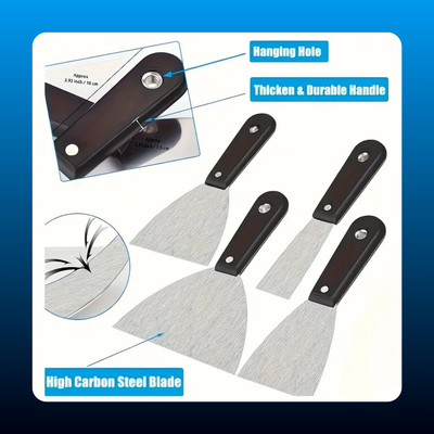 7-Piece Multi-Size Stainless Steel Metal Putty Tool Set