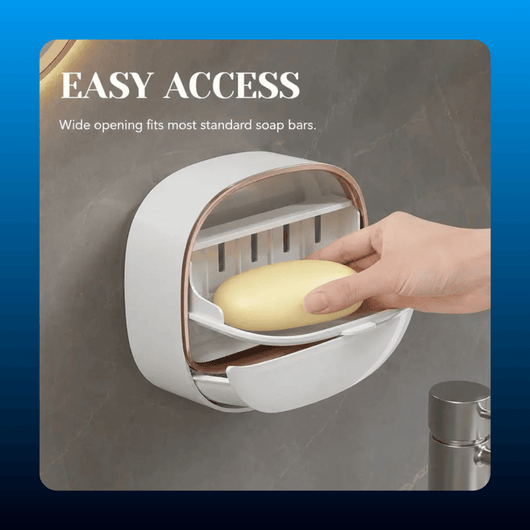 Wall-Mounted Soap Holder with Drain