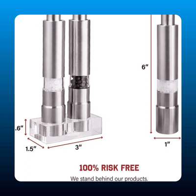 Stainless Steel Salt and Pepper Grinder Set