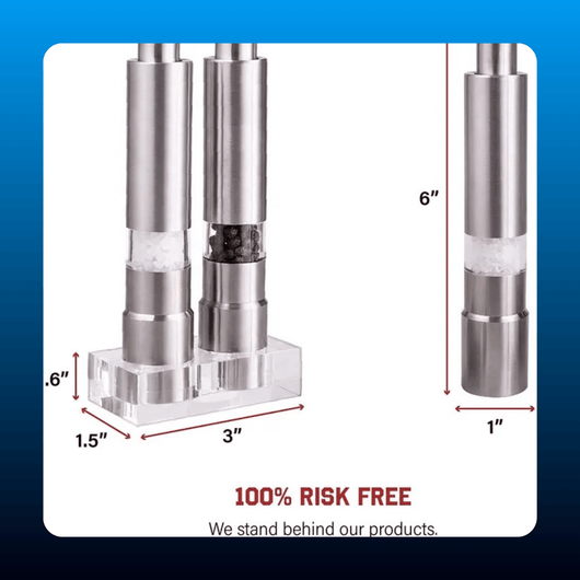 Stainless Steel Salt and Pepper Grinder Set