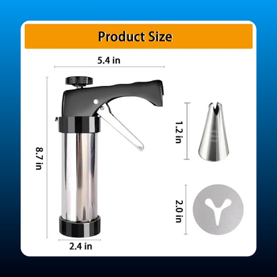Stainless Steel Cookie Press Gun Kit