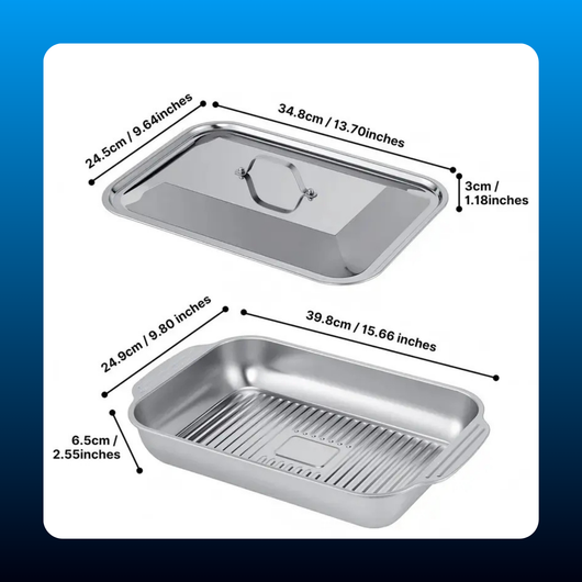 Stainless Roasting Tray with Lid