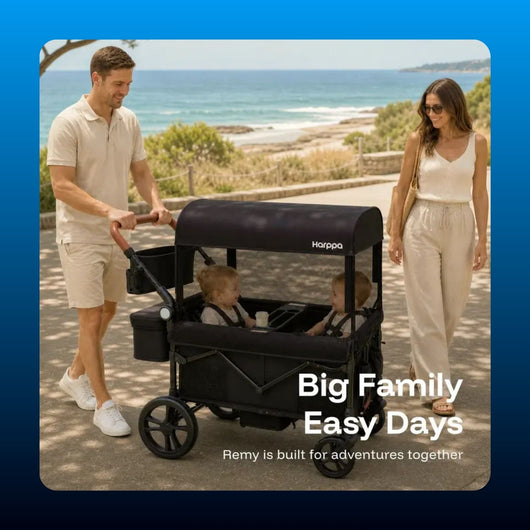 Foldable Wagon Stroller with Canopy