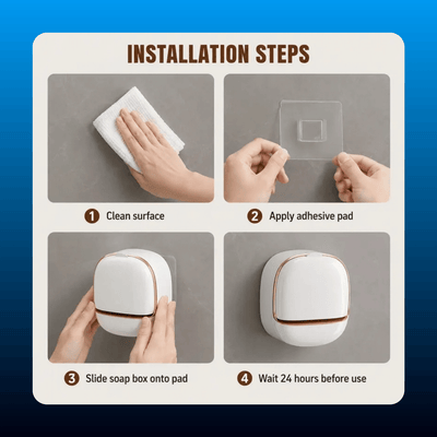 Wall-Mounted Soap Holder with Drain