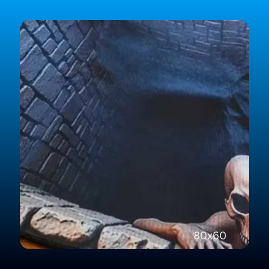 3D Illusion Skull Halloween Door Mat