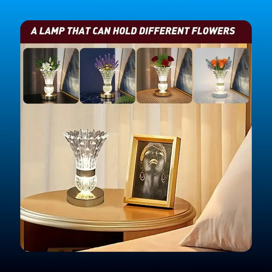 Crystal Vase Touch Table Lamp