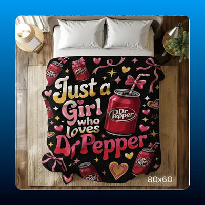 Soda Lover Cozy Flannel Throw Blanket