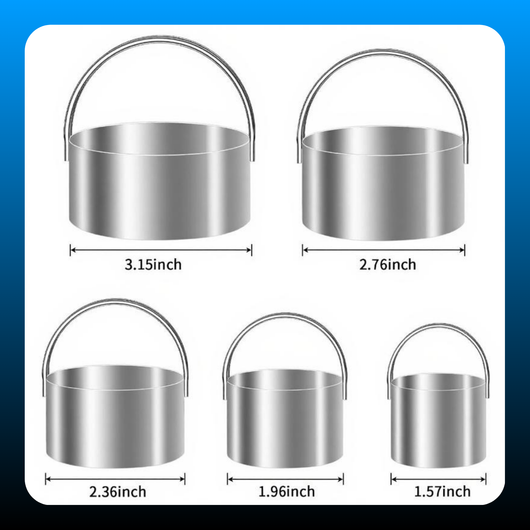 Biscuit Cutter Set with Handles (5 Pack)