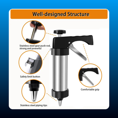 Stainless Steel Cookie Press Gun Kit