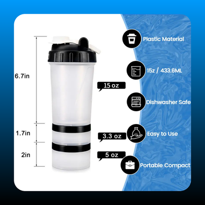 Shaker Bottle with Mixer Ball