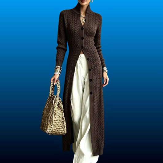Cable Knit Longline Cardigan