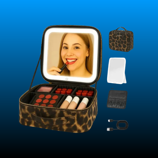 3-in-1 LED Vanity Makeup Bag with 3 Detachable Mirrors