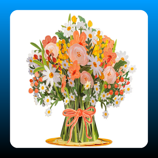 Mothers Day Gift Flower Bouquet Pop-Up Card