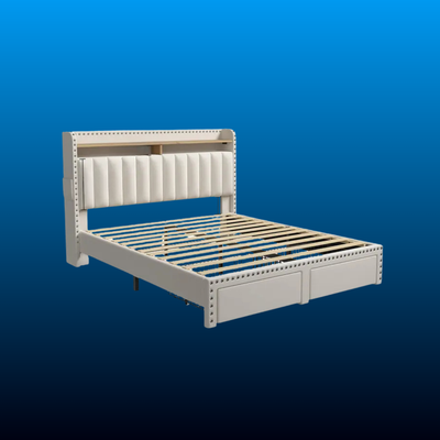 Upholstered Storage Bed Frame with Headboard
