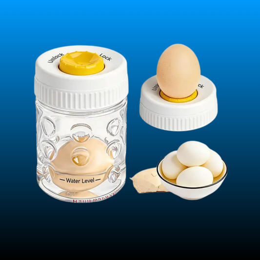 Hand-Operated Egg Peeler with Piercer