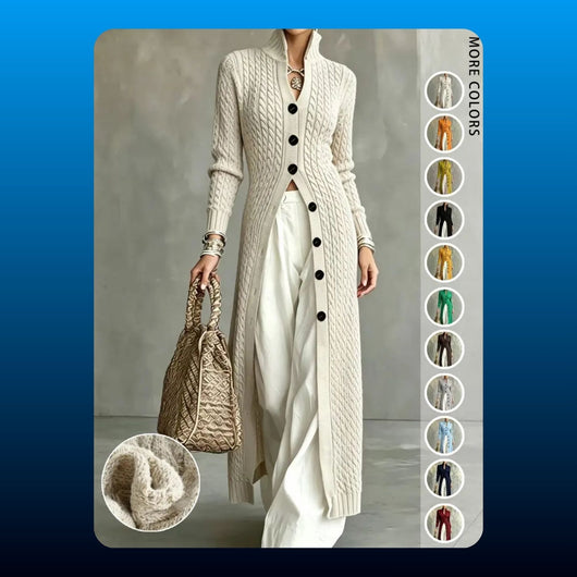 Cable Knit Longline Cardigan