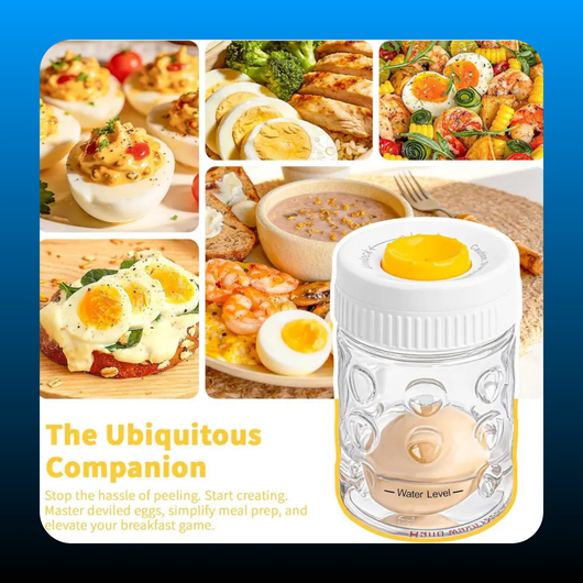 Hand-Operated Egg Peeler with Piercer